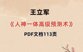 王立军《人神一体高级预测术》PDF113页