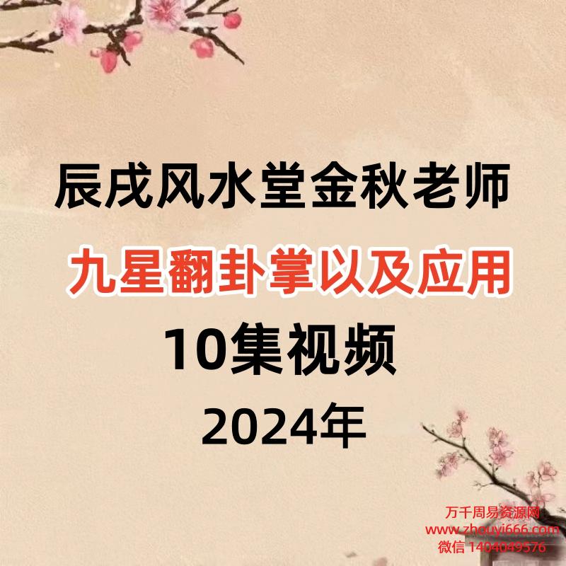 辰戌风水堂金秋老师风水学之九星翻卦掌以及应用10集视频