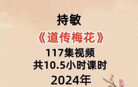 持敏《道传梅花》117集视频，共10.5小时课时