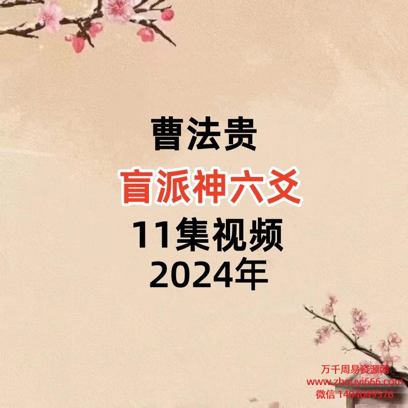 曹法贵盲神派六爻视频11集,每集1个多小时