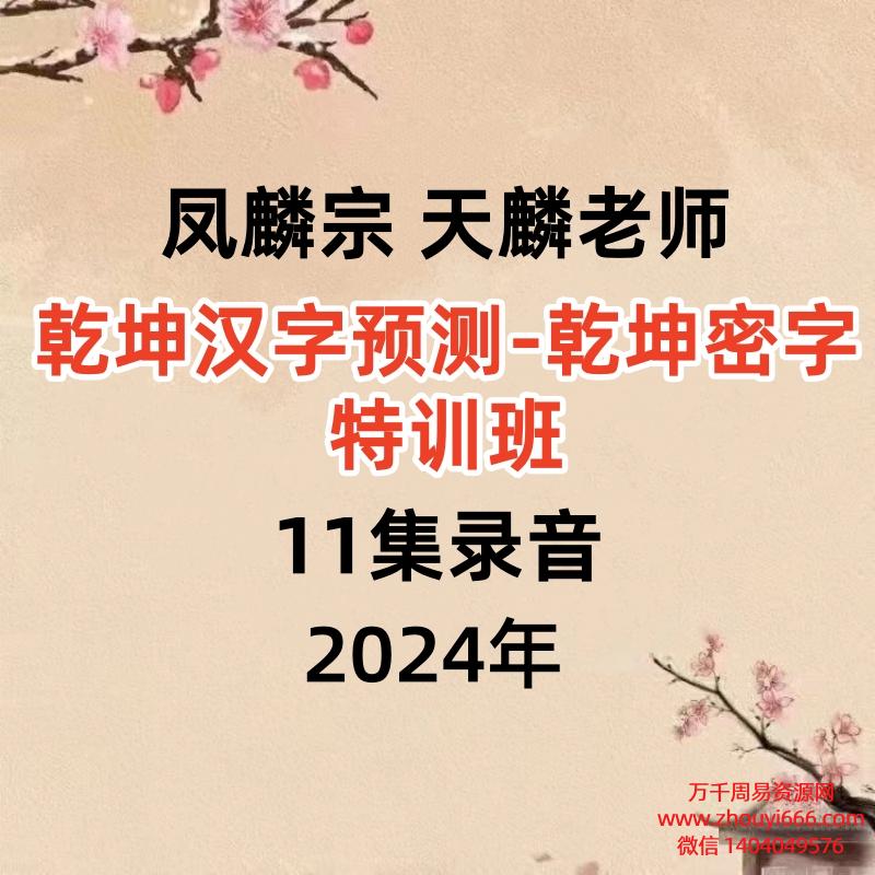 凤麟宗 天麟老师~乾坤汉字预测-乾坤密字特训班11集录音