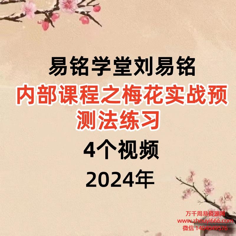 易铭学堂刘易铭 内部课程之梅花实战预测法练习4个视频
