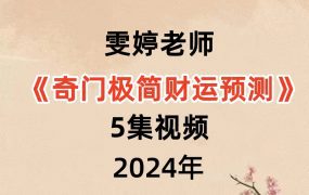 雯婷老师《奇门极简财运预测》5集视频