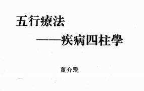 董介飞  五行疗法.疾病四柱学PDF文档45页