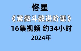 佟星紫微斗数进阶课16集视频 约34小时