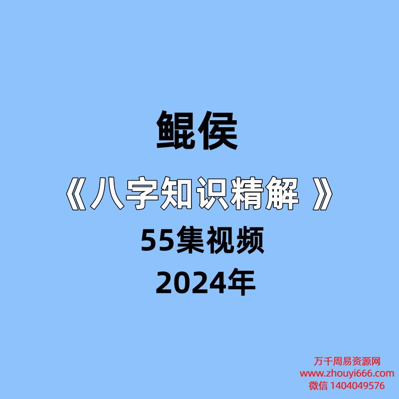 鲲侯《八字知识精解 》55集视频