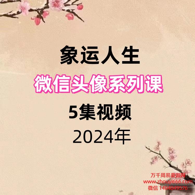 象运人生 微信头像系列课5集视频