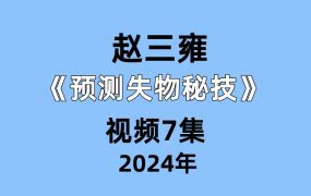 赵三雍 2023预测失物秘技 7集视频