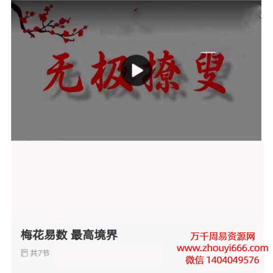 赵三雍,梅花易数最高境界《无极僚叟》视频7集