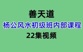 善天道杨公风水初级班内部课程22集视频