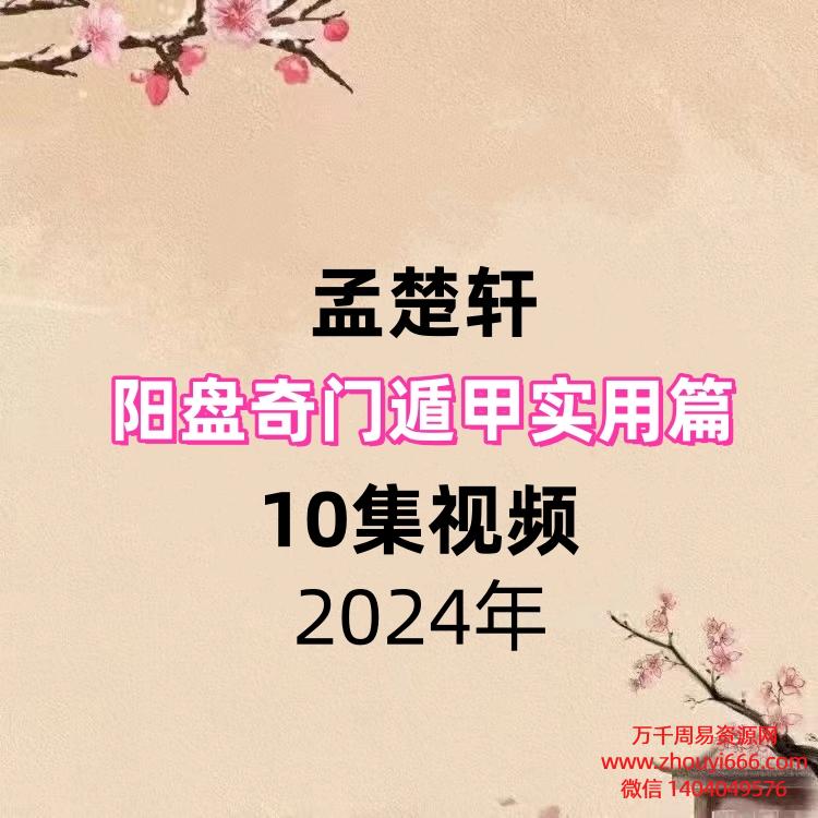 孟楚轩阳盘奇门遁甲实用篇,10集视频