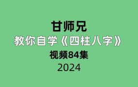 甘师兄教你自学四柱八字视频84集