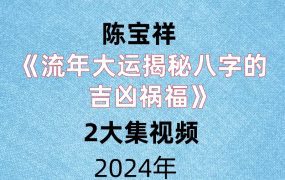 陈宝祥老师《流年大运揭秘八字的吉凶祸福》 2大集视频