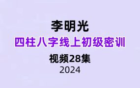 李明光四柱八字线上初级密训28集视频