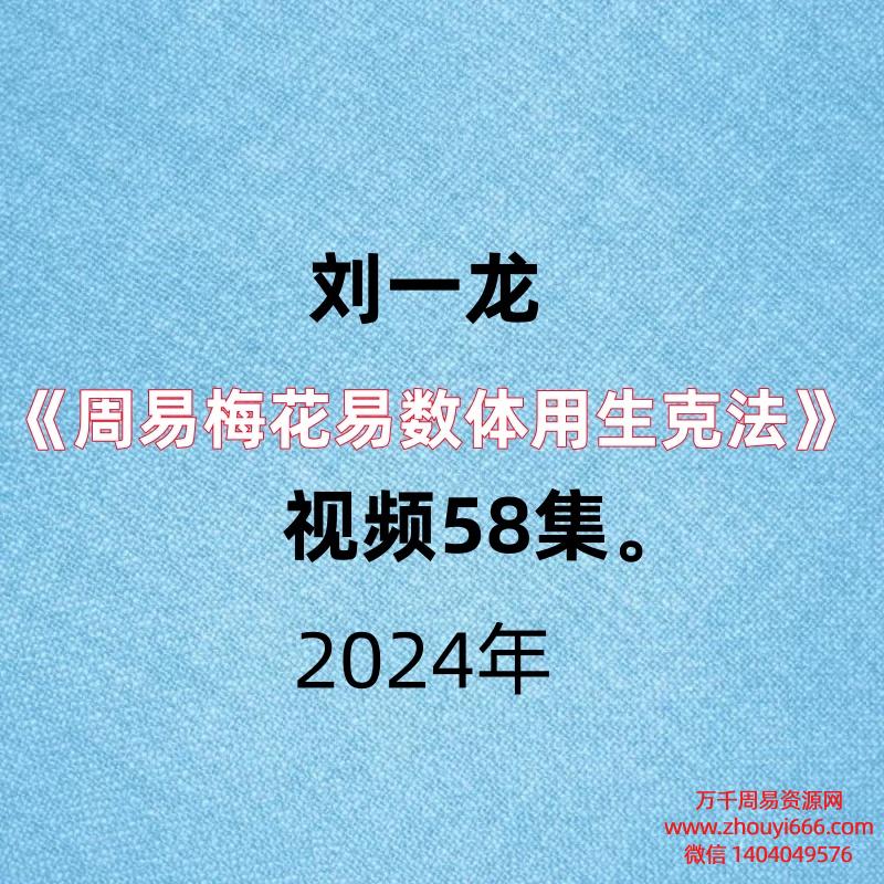 刘一龙《周易梅花易数体用生克法》视频58集。