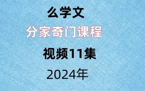么学文分家奇门课程视频11集