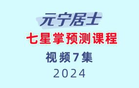 元宁居士 七星掌预测课程7集视频