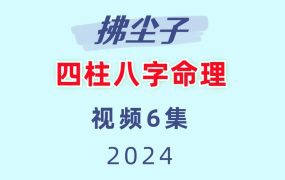 拂尘子四柱八字命理视频6集