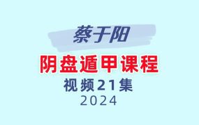 蔡于阳阴盘遁甲课程21集视频