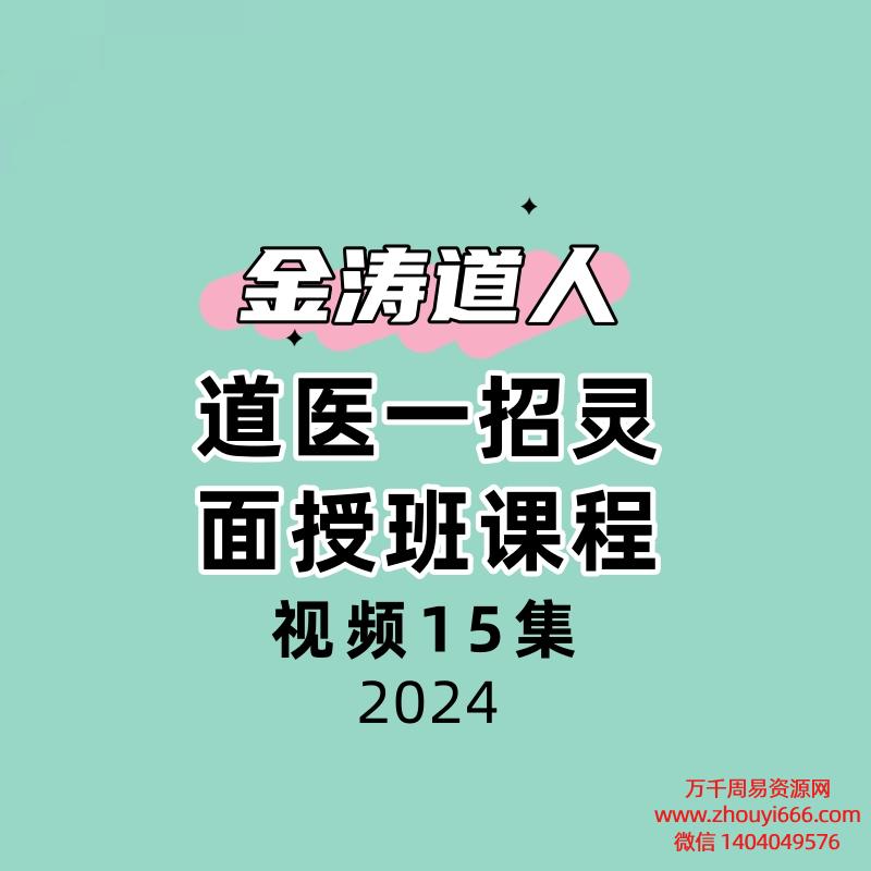 金涛道人道医一招灵面授班课程视频15集
