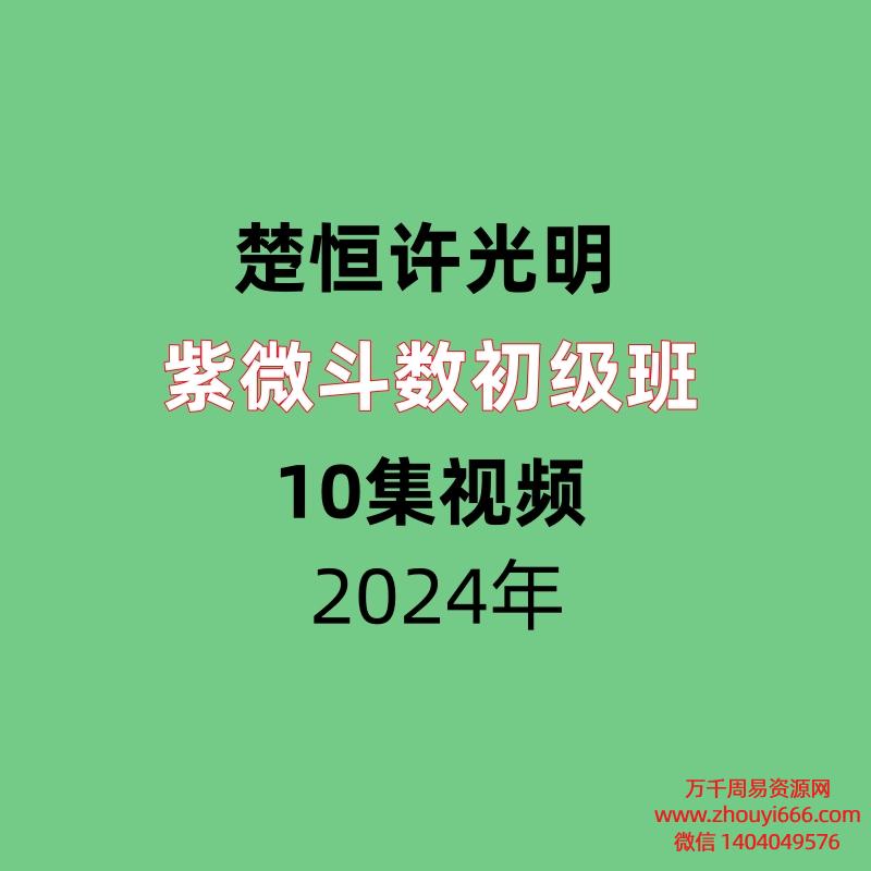 楚恒许光明紫微斗数初级班,10集视频