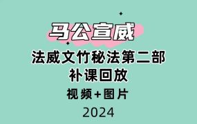 马公宣威 法威文竹秘法第二部268内部补课回放视频材料