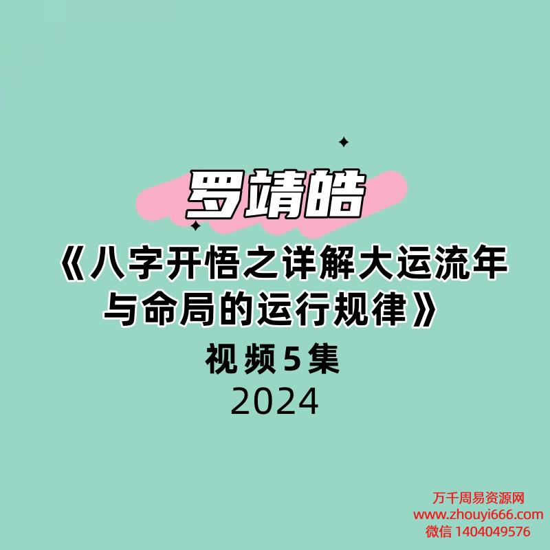 夏光明弟子罗靖皓 《八字开悟之详解大运流年与命局的运行规律》5集