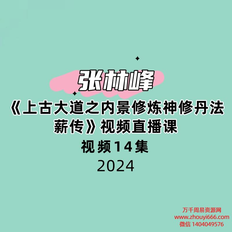 张林峰《上古大道之内景修炼神修丹法薪传》视频直播课 14集