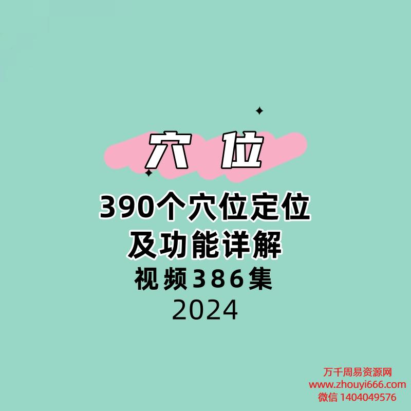 390个穴位定位及功能详解386集视频