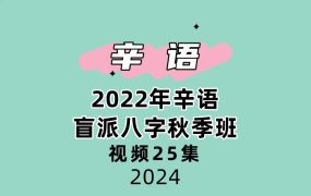 2022年辛语盲派八字秋季班视频25集
