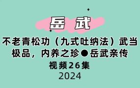 不老青松功（九式吐纳法）武当极品，内养之珍●岳武亲传26集