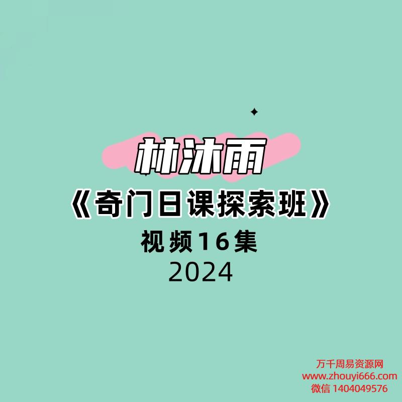林沐雨《奇门日课探索班》16集视频