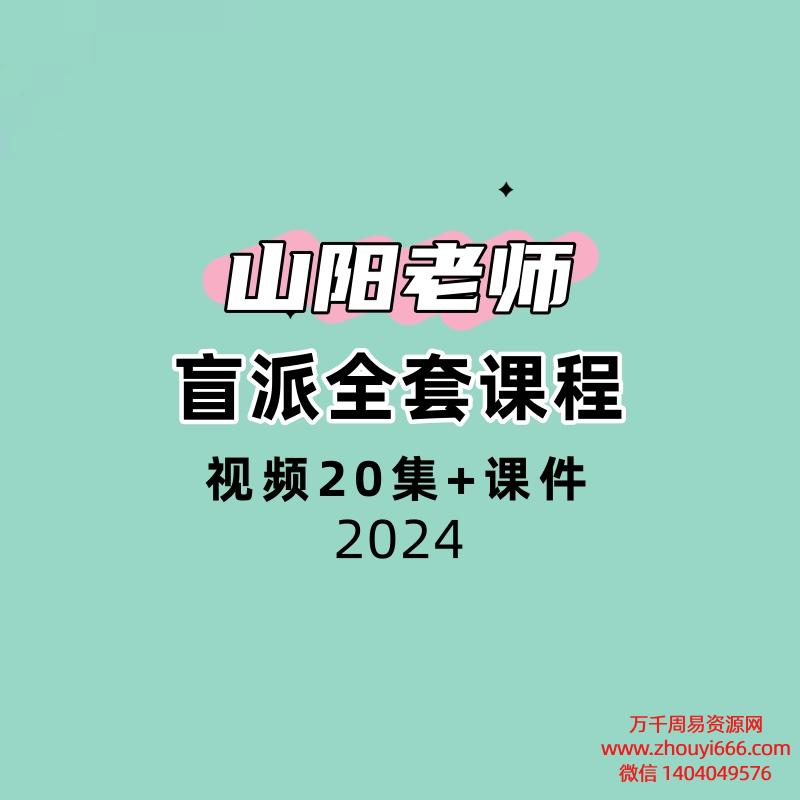 盲派山阳老师全套课程20集视频+课件