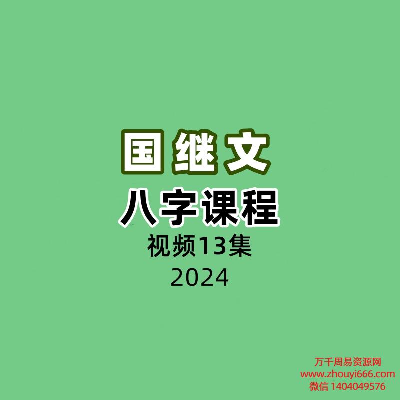 国继文八字课程13集视频