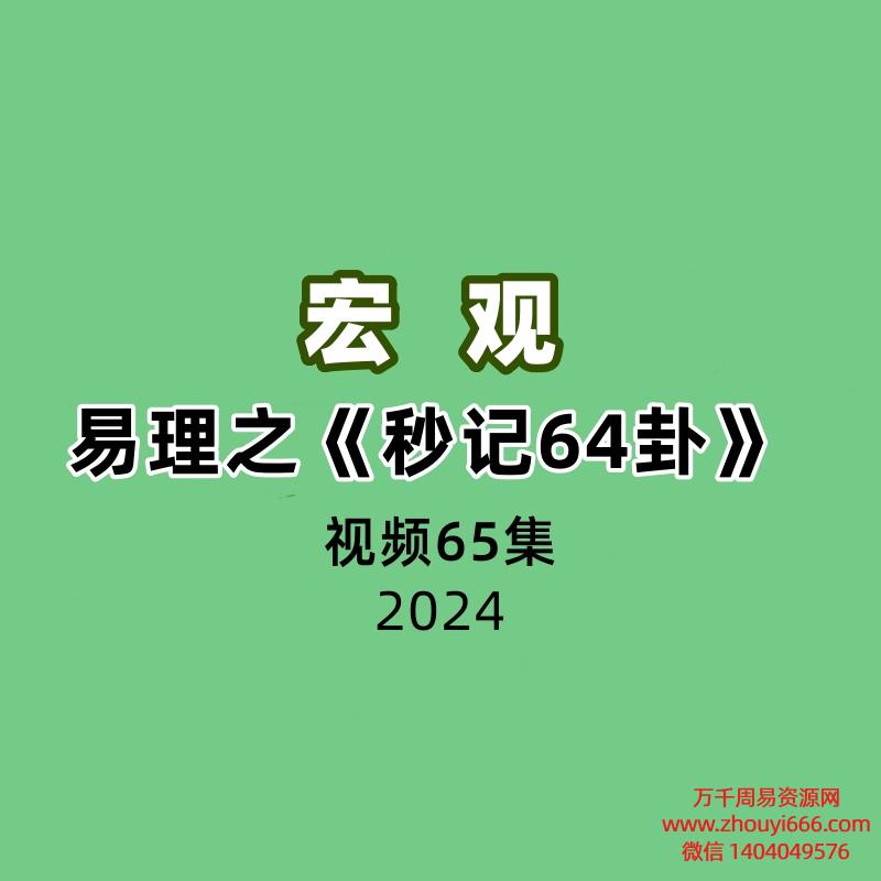 宏观易理之《秒记64卦》65集视频