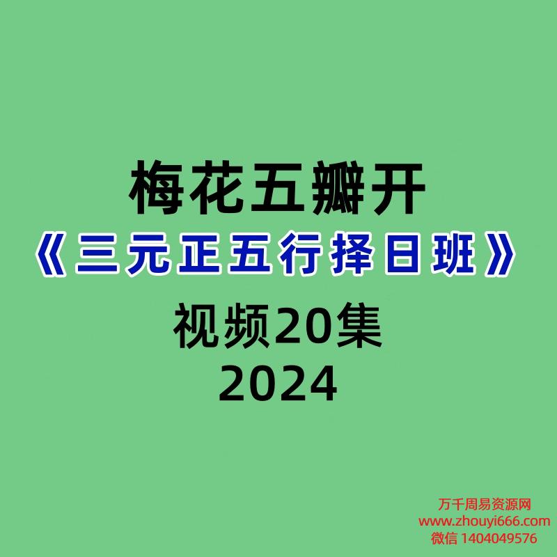 梅花五瓣开三元正五行择日班20集视频