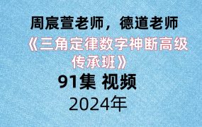 周宸萱老师，德道老师《三角定律数字神断高级传承班》91集 视频
