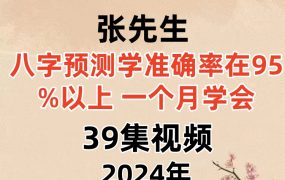 张先生八字预测学准确率在95%以上 一个月学会39集视频