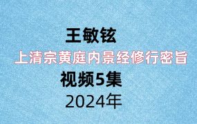 清青微丹诀传人，王敏铉上清宗黄庭内景经修行密旨，视频5集。