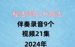 秘法呼吸-升阳法，视频21集+伴奏录音9个，共30集