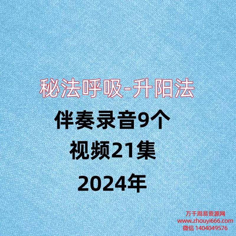 秘法呼吸-升阳法,视频21集+伴奏录音9个,共30集
