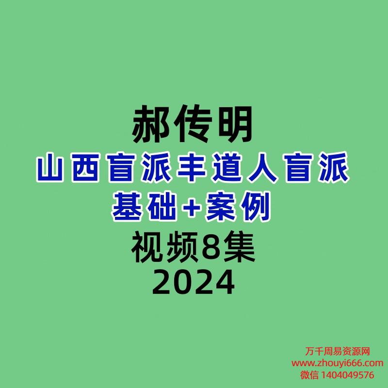 郝传明山西盲派丰道人盲派基础+案例视频8集