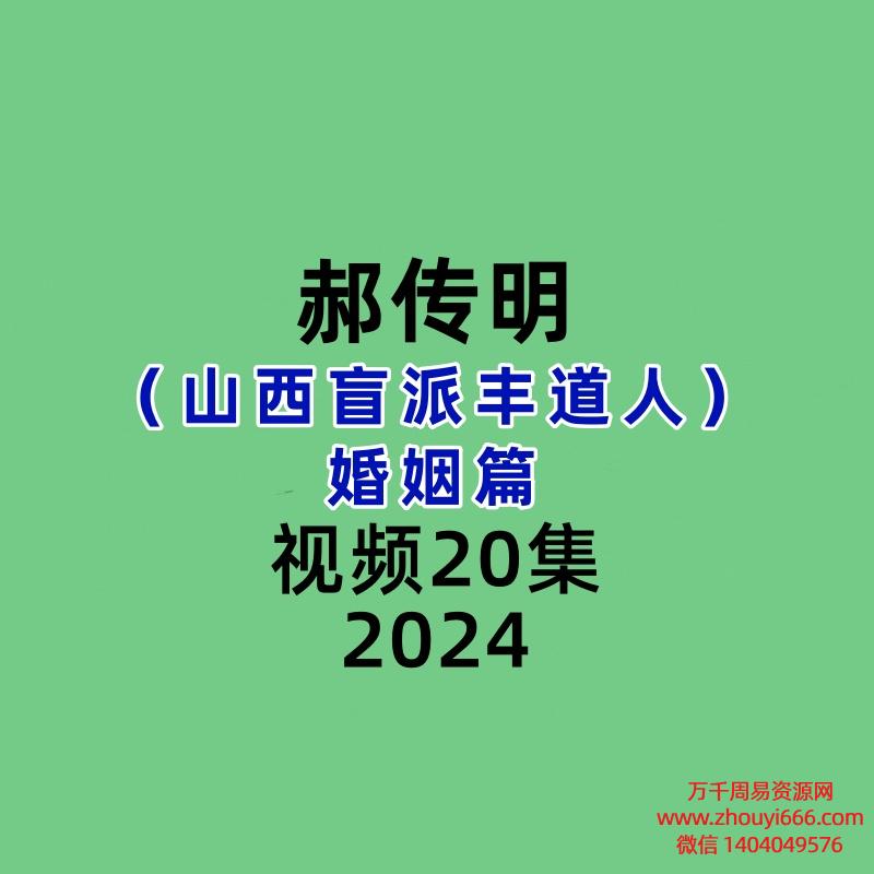 郝传明(山西盲派丰道人)婚姻篇视频20集