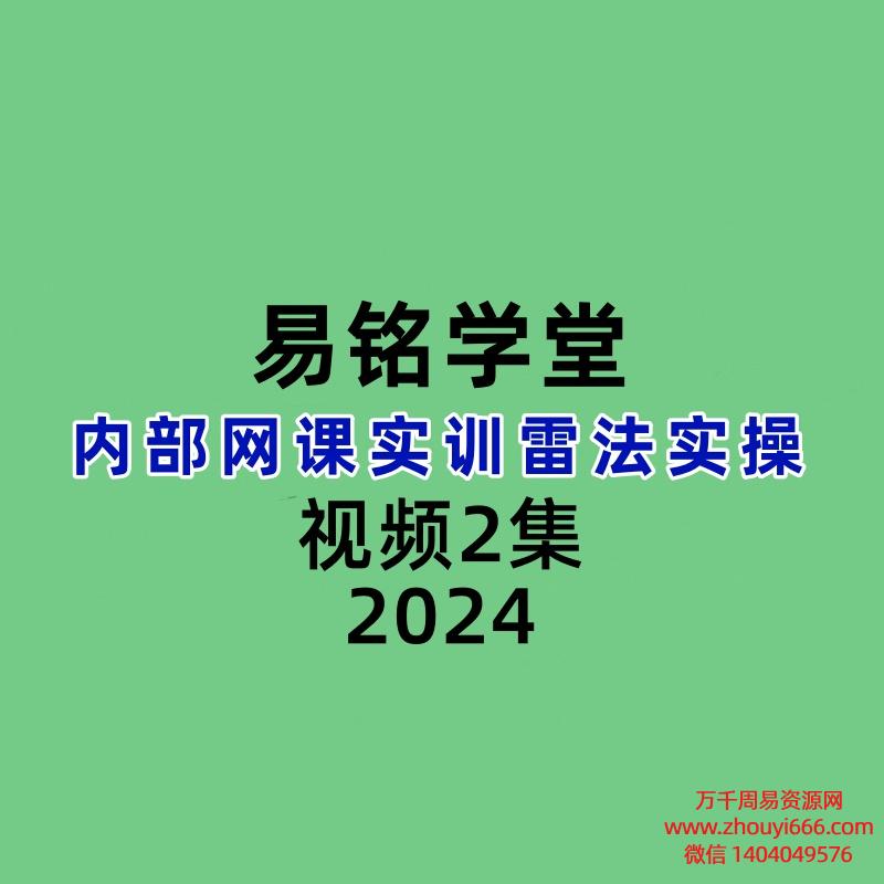 易铭学堂内部网课实训雷法实操2集视频