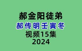 2022冬郝金阳命理传承 郝金阳徒弟郝传明壬寅冬视频15集