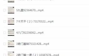 玄易堂奇门基础课，视频 14集