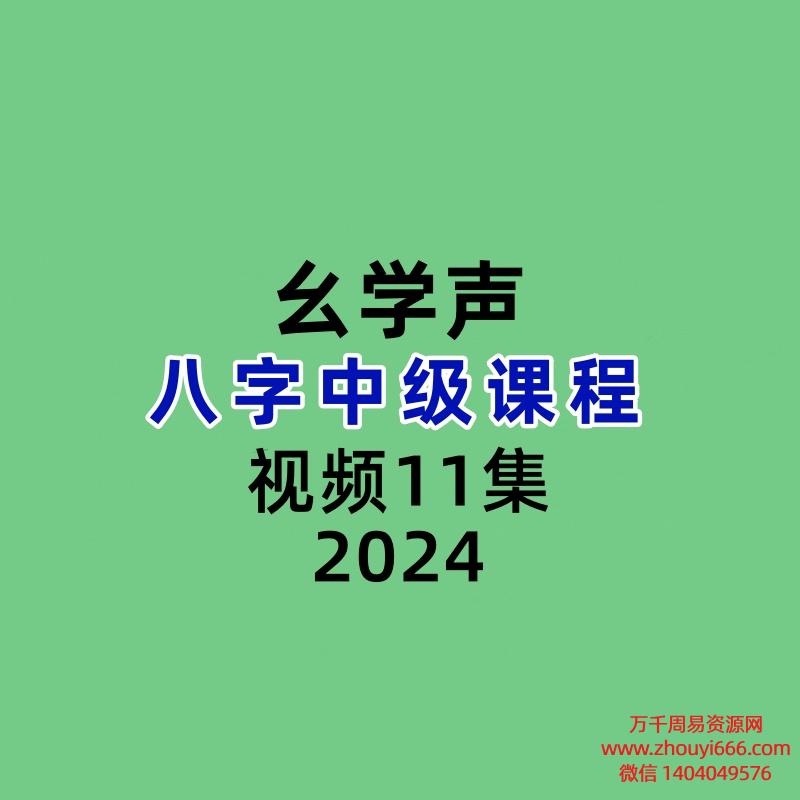 幺学声八字中级视频11集