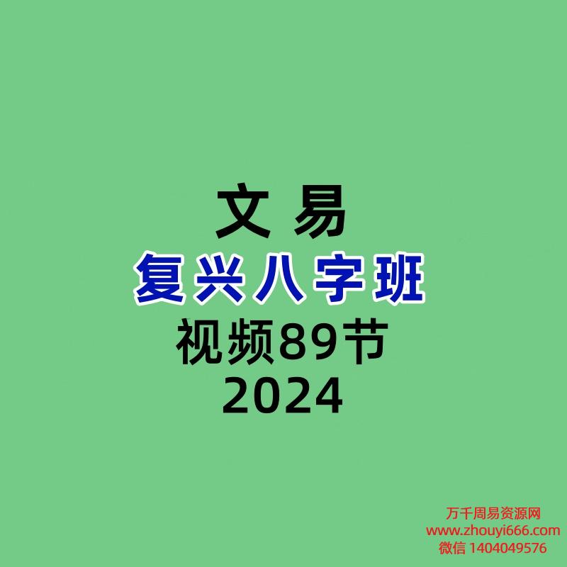 文易复兴八字班89节视频