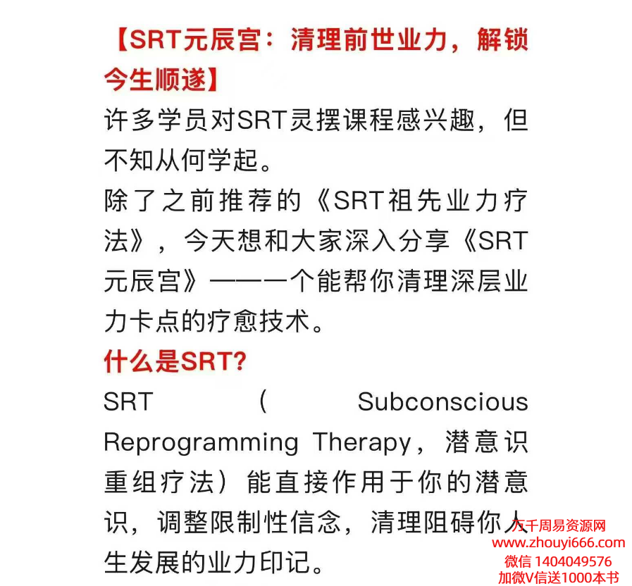 杨飞鸿《SRT元辰宫》执业导师课程视频+课件