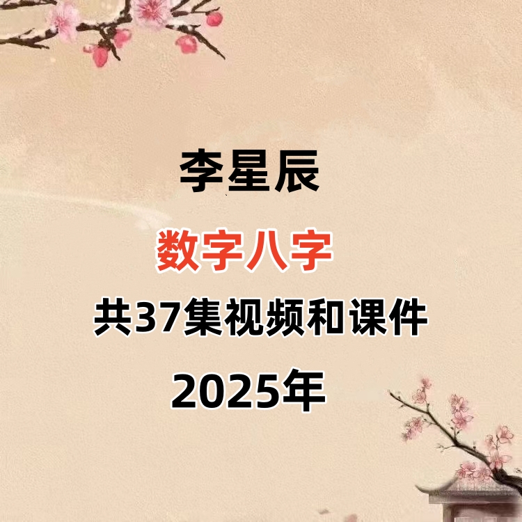 李星辰数字八字共37集视频和课件